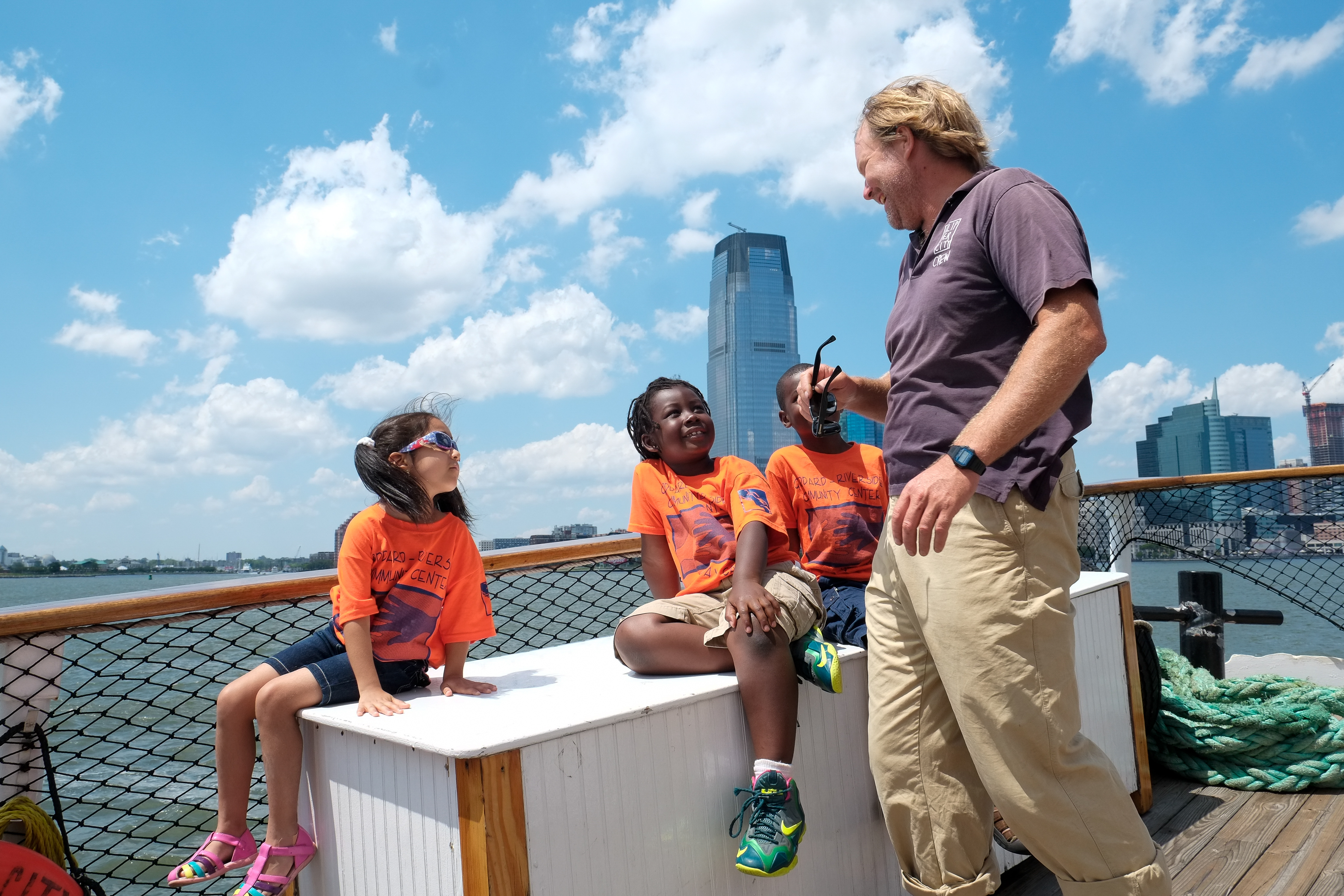 Guests aboard Clipper City for the Community Access Ticket Program